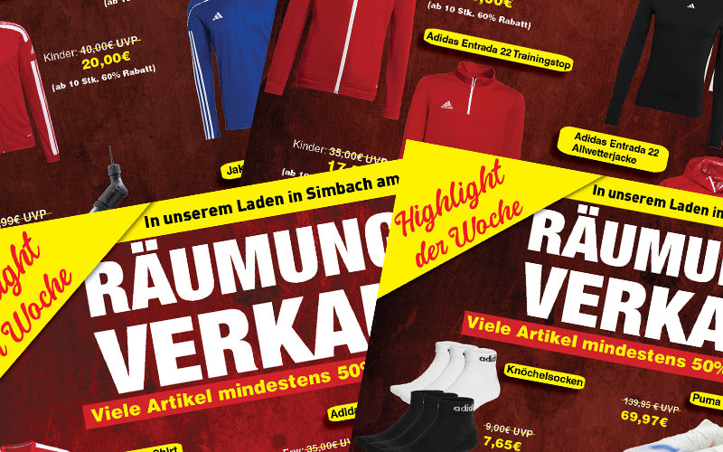 "Highlights der Woche" im Räumungsverkauf
